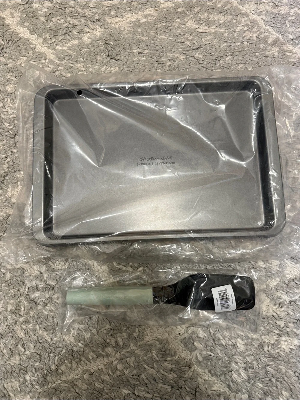 KitchenAid Nonstick Baking Sheets with Mint Handle Spatula